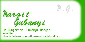margit gubanyi business card
